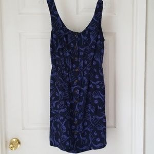 Navy Open Back Dress W/Pockets